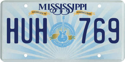 MS license plate HUH769