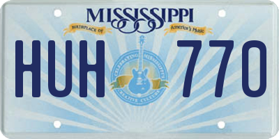 MS license plate HUH770