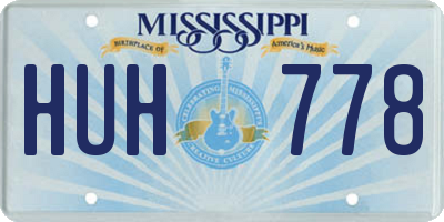 MS license plate HUH778