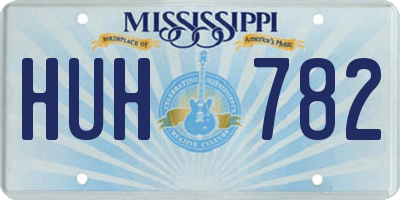 MS license plate HUH782