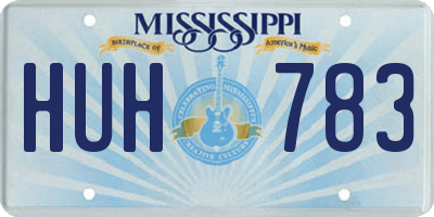 MS license plate HUH783