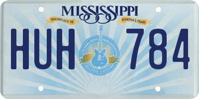 MS license plate HUH784