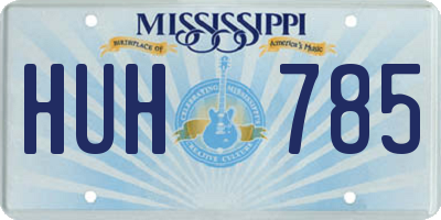MS license plate HUH785