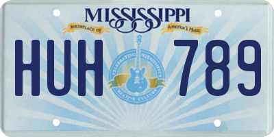 MS license plate HUH789