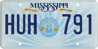 MS license plate HUH791