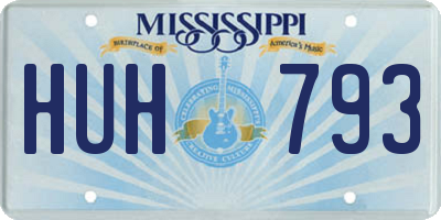 MS license plate HUH793
