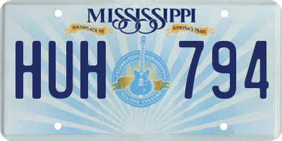 MS license plate HUH794
