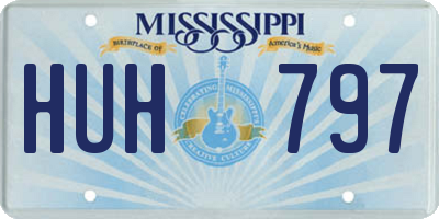 MS license plate HUH797