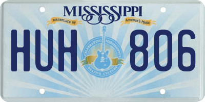 MS license plate HUH806
