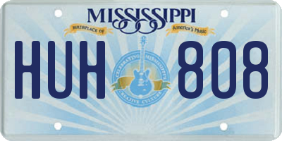 MS license plate HUH808