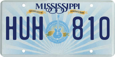 MS license plate HUH810