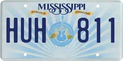 MS license plate HUH811