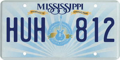 MS license plate HUH812