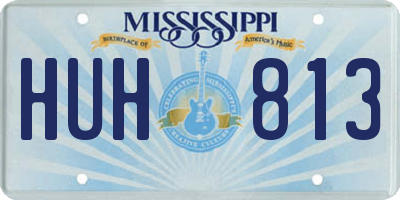 MS license plate HUH813