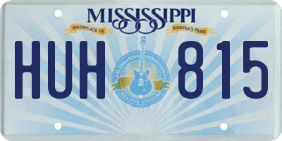 MS license plate HUH815