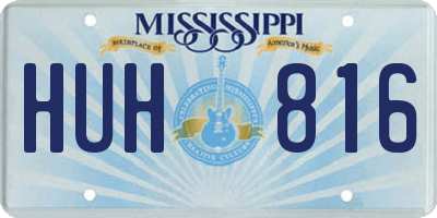 MS license plate HUH816