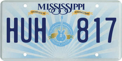 MS license plate HUH817