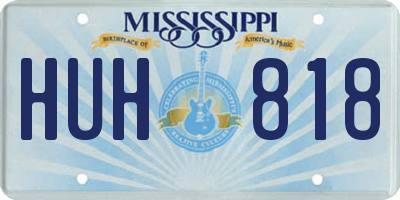 MS license plate HUH818