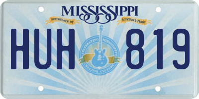 MS license plate HUH819