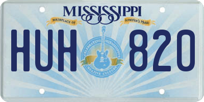 MS license plate HUH820