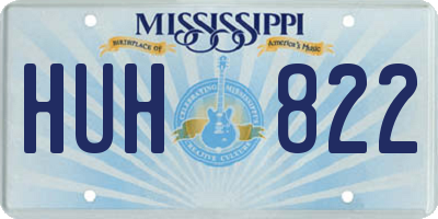 MS license plate HUH822