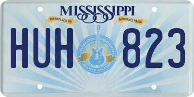 MS license plate HUH823