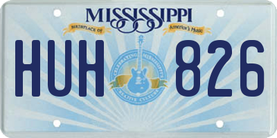 MS license plate HUH826