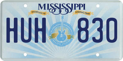 MS license plate HUH830
