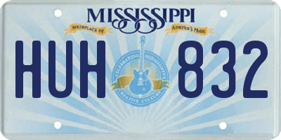 MS license plate HUH832