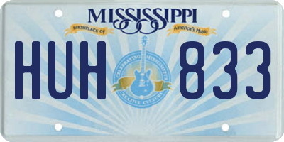 MS license plate HUH833