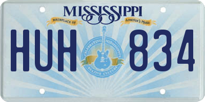 MS license plate HUH834
