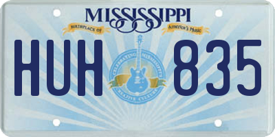 MS license plate HUH835