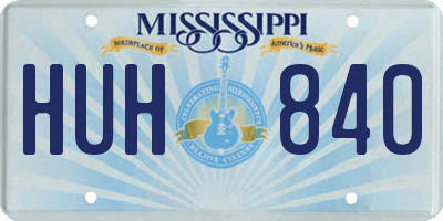 MS license plate HUH840