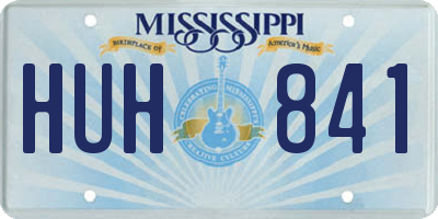 MS license plate HUH841