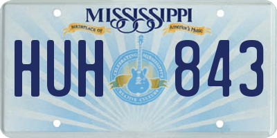 MS license plate HUH843