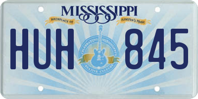 MS license plate HUH845