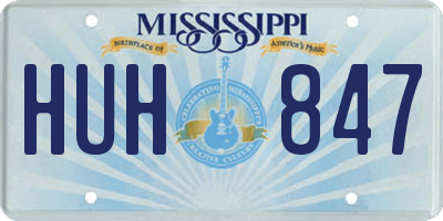 MS license plate HUH847