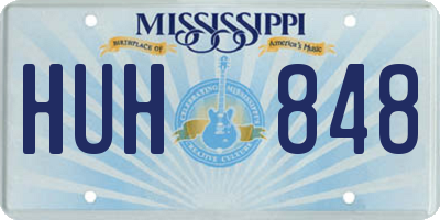 MS license plate HUH848