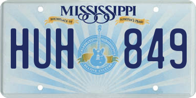 MS license plate HUH849