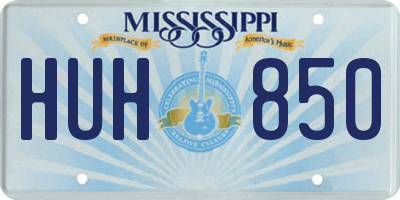 MS license plate HUH850