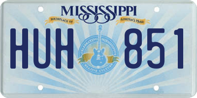 MS license plate HUH851