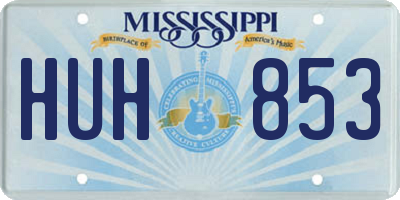 MS license plate HUH853