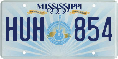 MS license plate HUH854