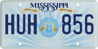 MS license plate HUH856