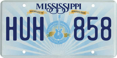 MS license plate HUH858