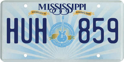 MS license plate HUH859