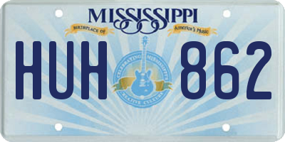 MS license plate HUH862
