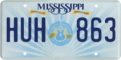 MS license plate HUH863