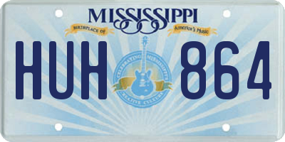 MS license plate HUH864