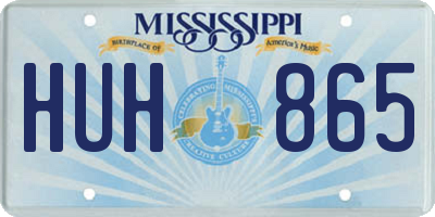 MS license plate HUH865